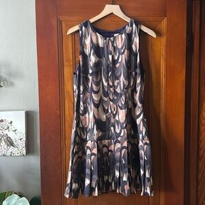 Purple feather fossil dress